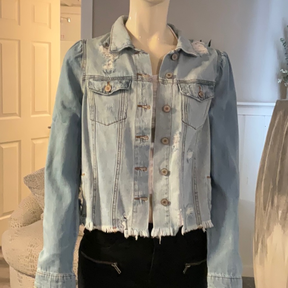 Kancan Los Angeles distressed jean jacket